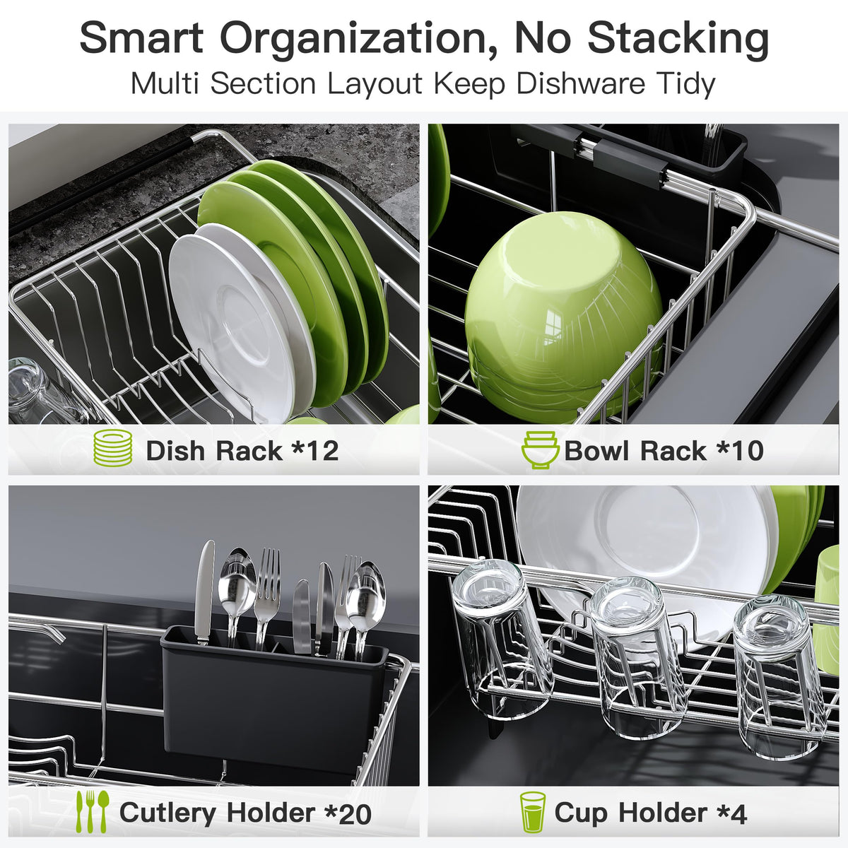 JASIWAY removable utensil holder for easy cleaning