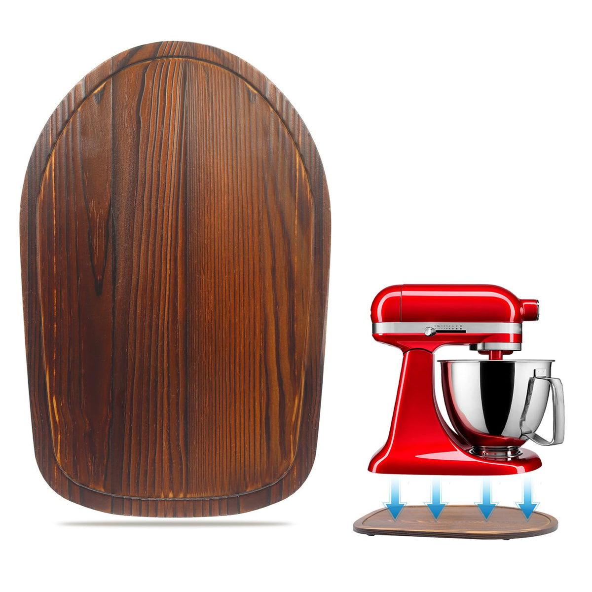 JAYOBGO brown natural pine finish blends with many kitchens.