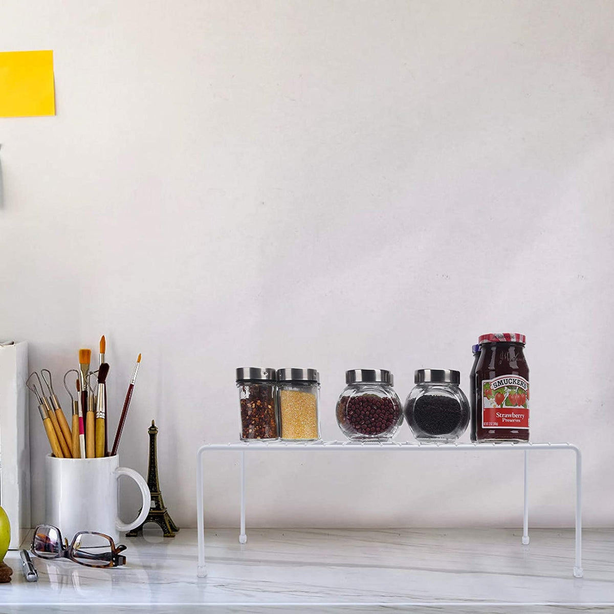 JBESUHI 16.1 x 10.2 inch shelves on countertop boost pantry organization