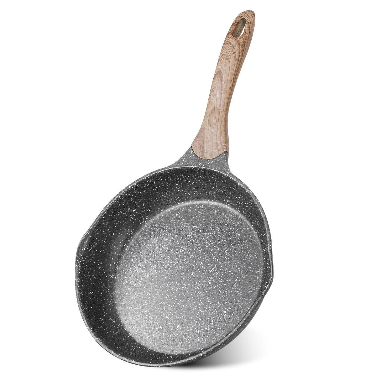 JEETEE 9.5 inch nonstick frying pan with smooth release for quick omelets.