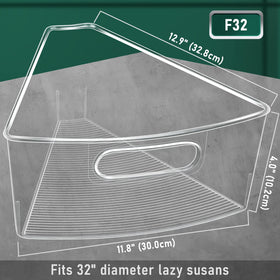 JEISSLIA lazy Susan bin clear walls boost item visibility and quick grabbing.