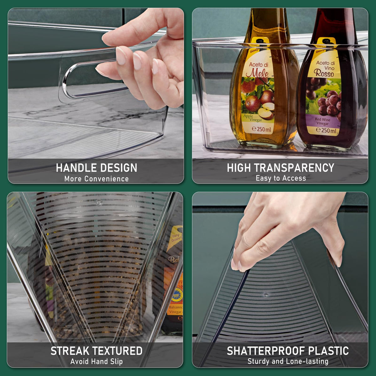 JEISSLIA transparent walls help quick checks of contents.