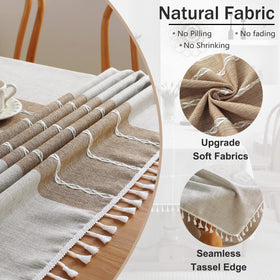 JIALE tassel detail adds subtle farmhouse charm.