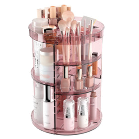 Jiavarry slot-top makeup organizer keeps lipsticks and tools neatly organized.