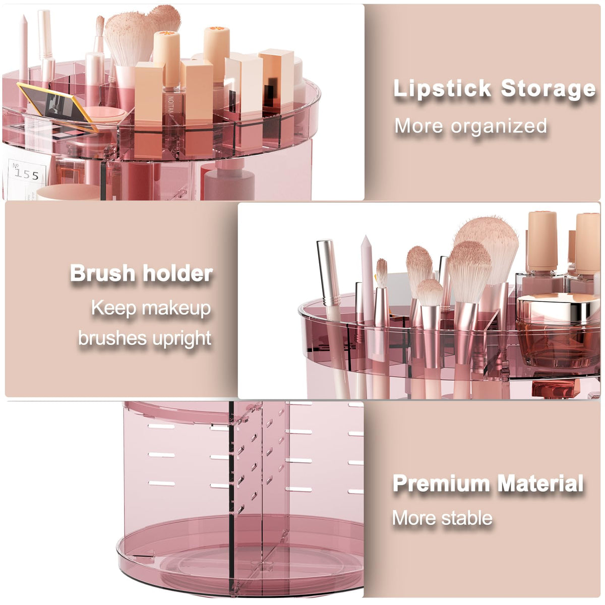 Jiavarry vanity-countertop storage fits bathrooms or dressers for clutter-free surfaces.