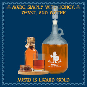 1-gallon mead jar with airlock shown for beginners' fermentation