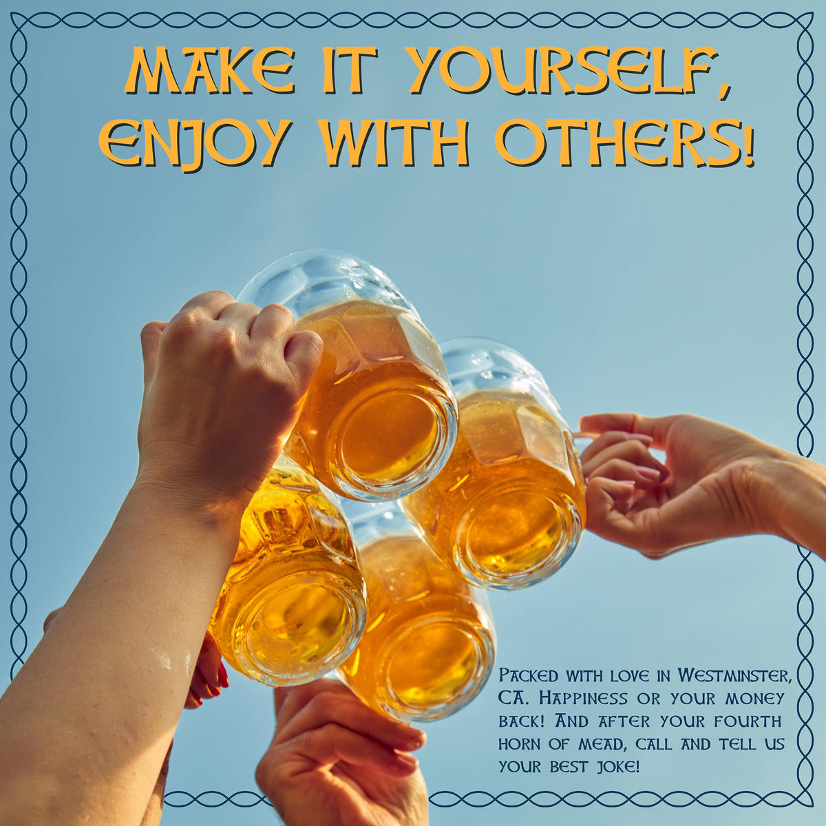 Mead yeast and instruction manual included for guided brewing