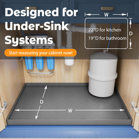 Jin&Bao cabinet protector keeps floors dry with an easy wipe-clean surface.