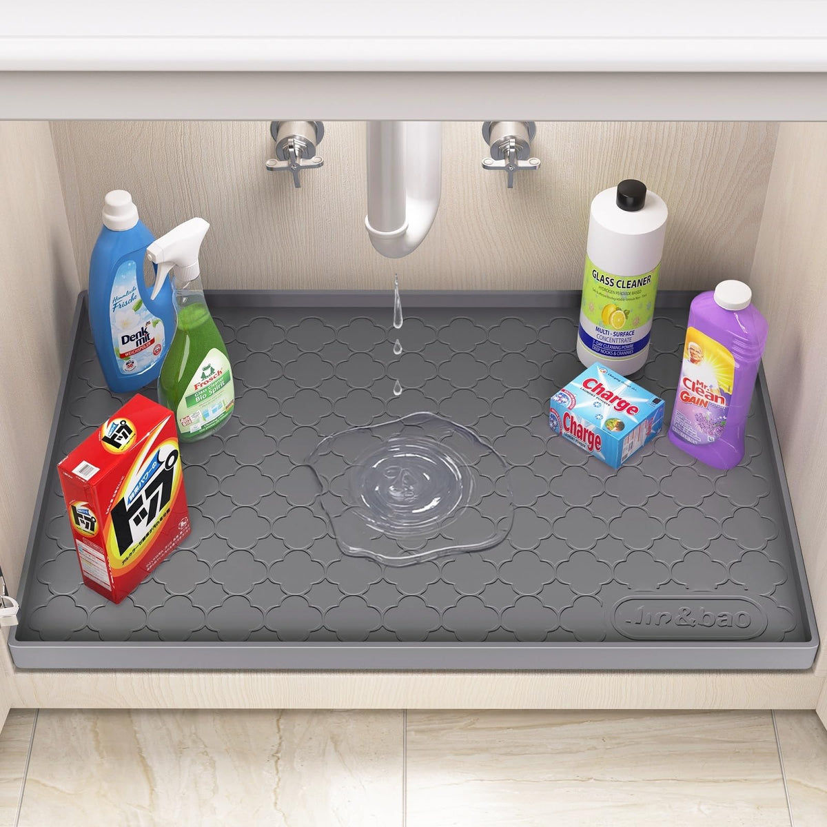 Jin&Bao one-piece design offers seamless cabinet protection.