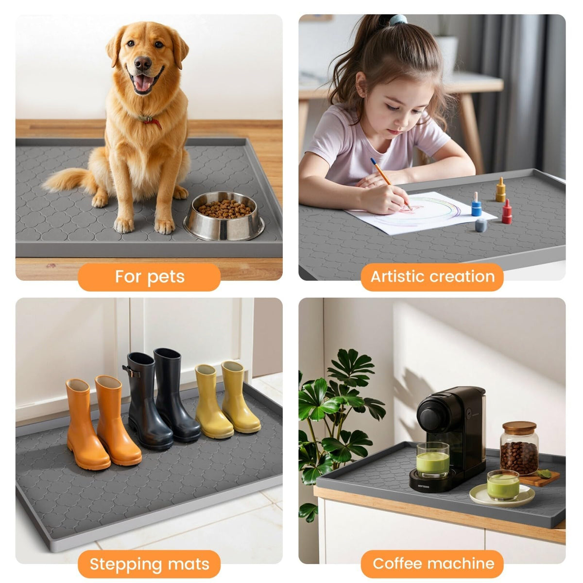 JinBao pet mat use-case demonstrates versatile protection under bathroom cabinets.