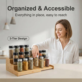 JinDoWin bamboo detail highlights natural finish for warm kitchen aesthetics.