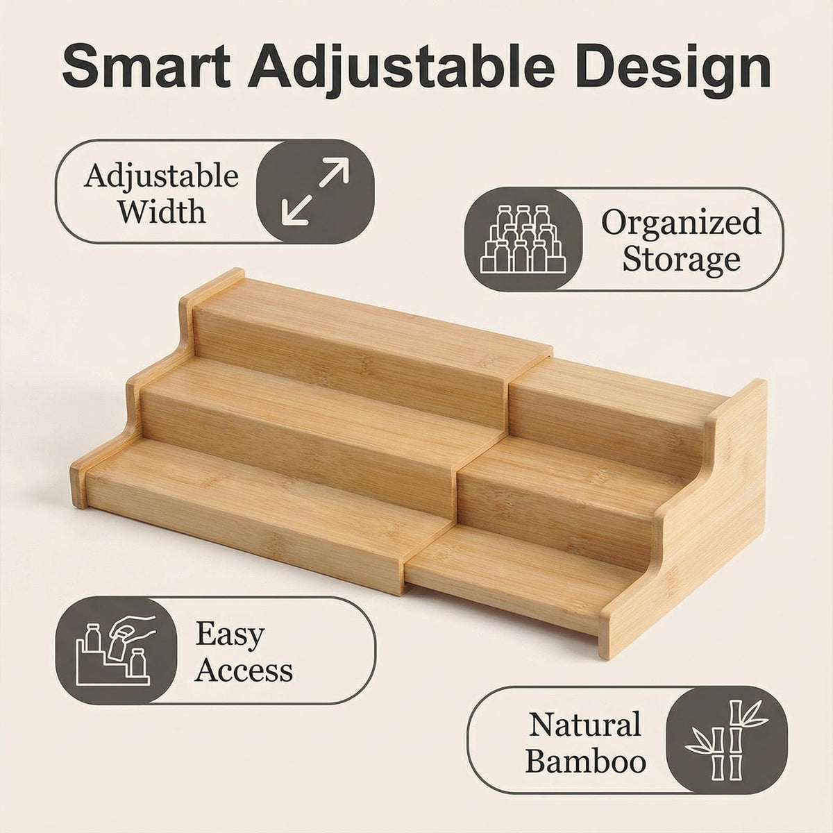 JinDoWin kitchen storage solution enhances organization space.
