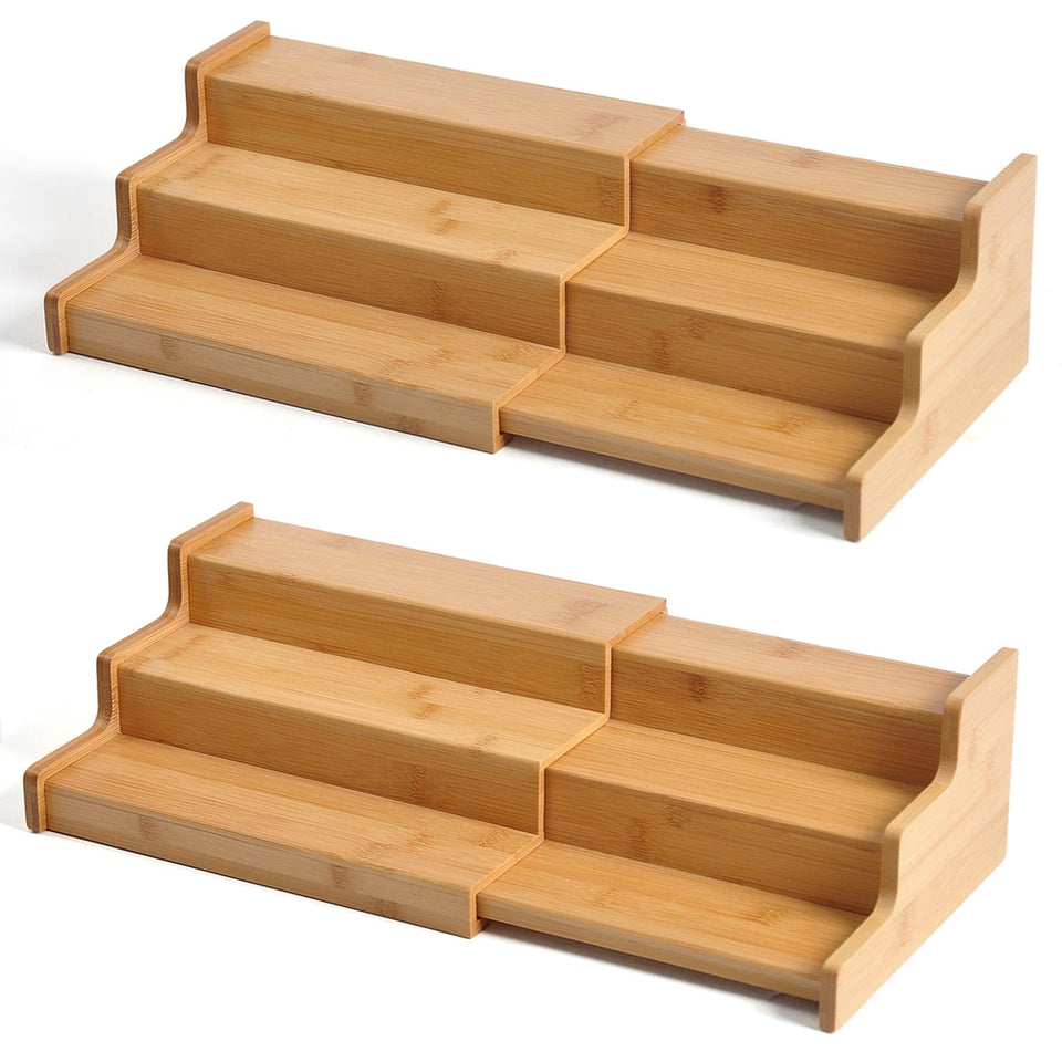 JinDoWin spice rack on countertop display offering easy access to jars.