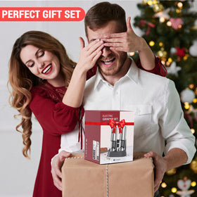 JINGASA gift-ready set with two grinders and charging base for thoughtful presents.