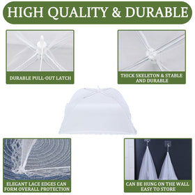 JJXUANER easy-clean mesh cover for outdoor dining