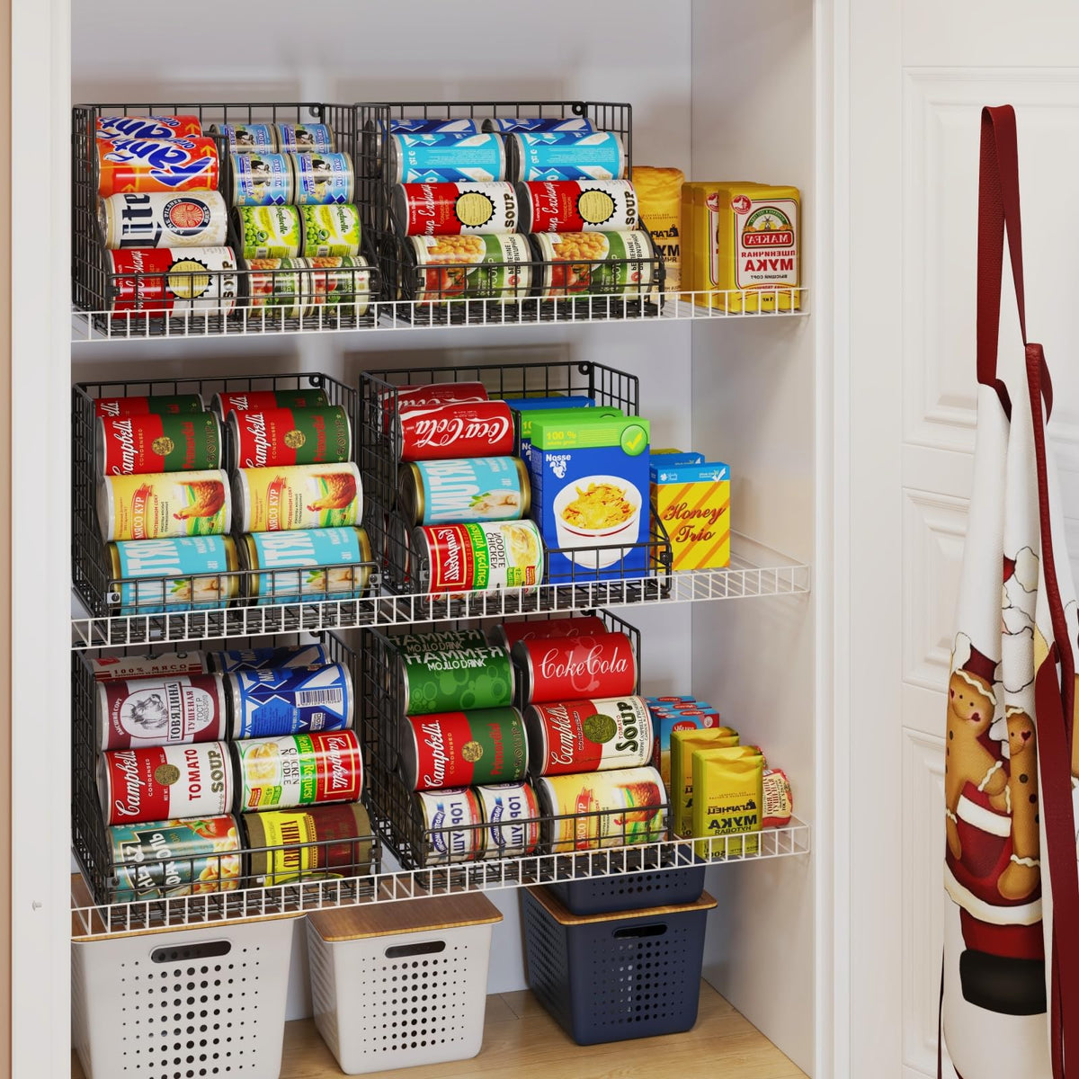 JKsmart adjustable dividers shown to tailor compartments for different can sizes.