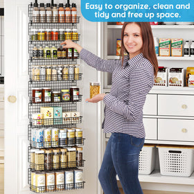 JKsmart kitchen-organization shot showing spice jars and bottles in reach.