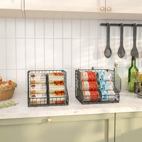 JKsmart multi-functional kitchen storage keeps cans, spices, and snacks neatly visible.