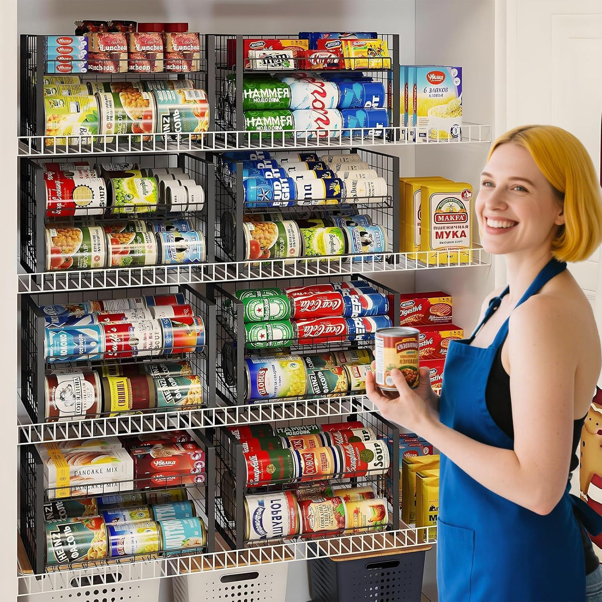 JKsmart pantry can dispenser with tilt design for easy can access