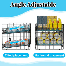 JKsmart stackable can organizer side view saves space on shelf