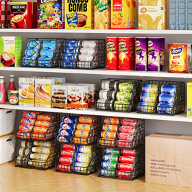 JKsmart wall-mountable can rack securely mounted for space-saving organization.