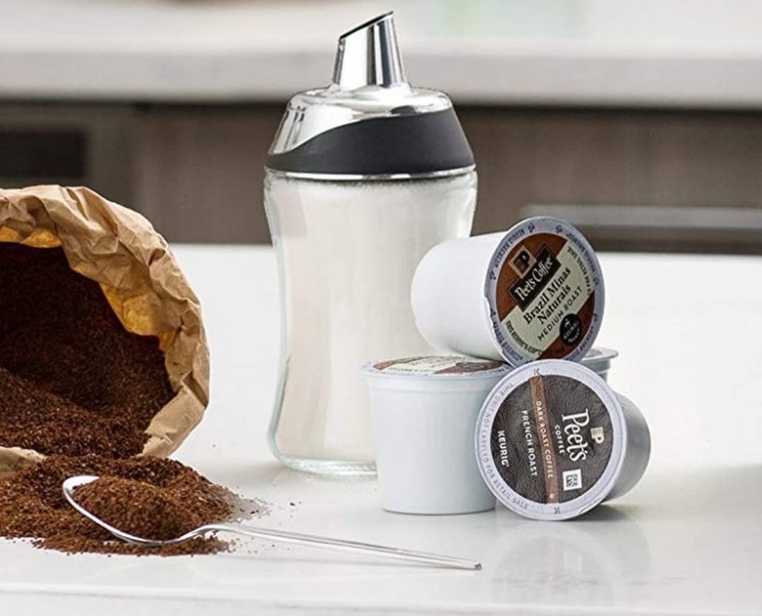 J&M Design dispenser offers precise measurement for coffee or tea.