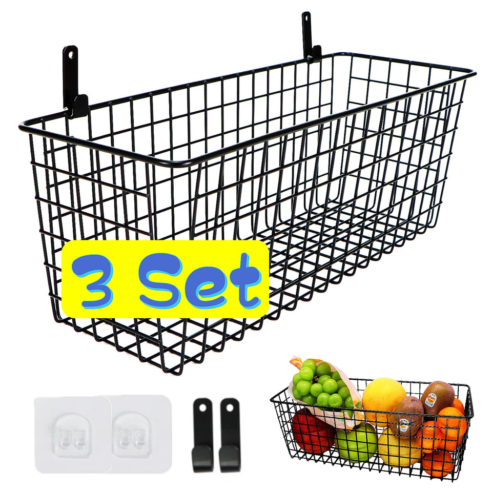 Joben Oligey hanging basket extra large front view for easy pantry organization.