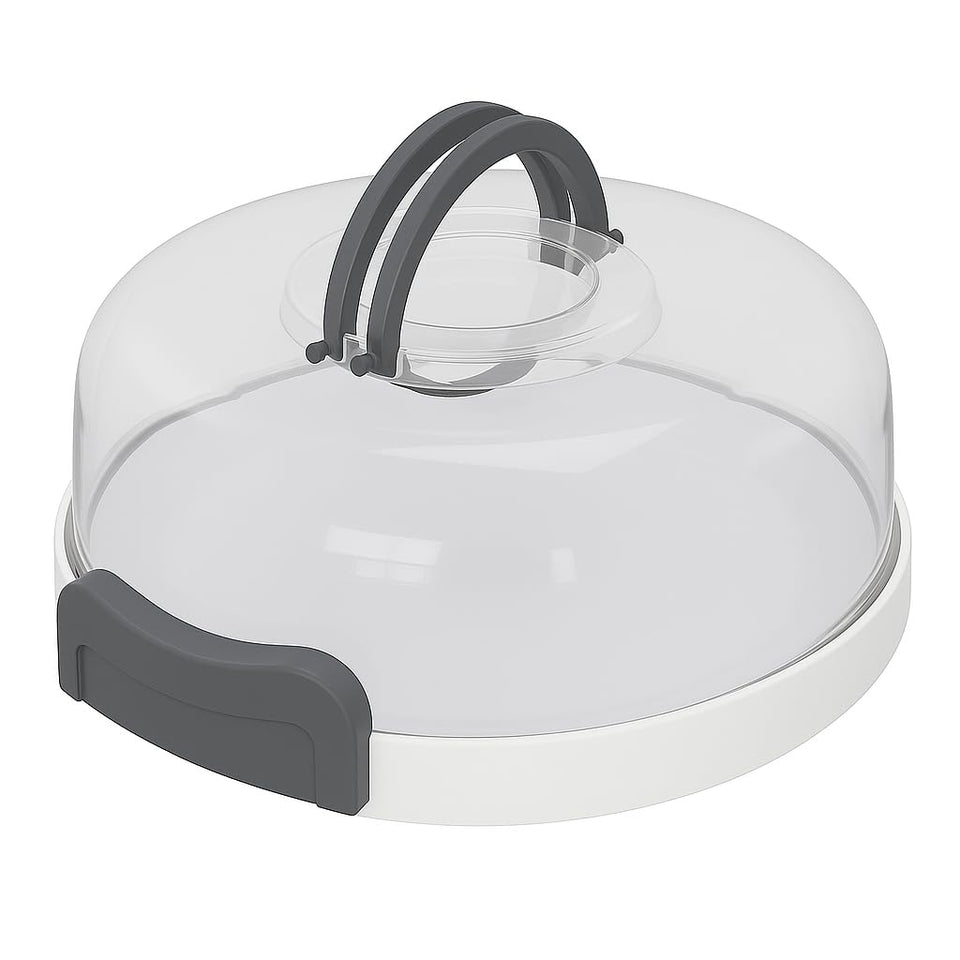 JOEY'Z Pie Carrier with lid and handle enables secure transport of desserts.