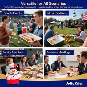 JOLLY CHEF 9x13 pan dessert-serving setup underscores dessert and cooling friendly pan.