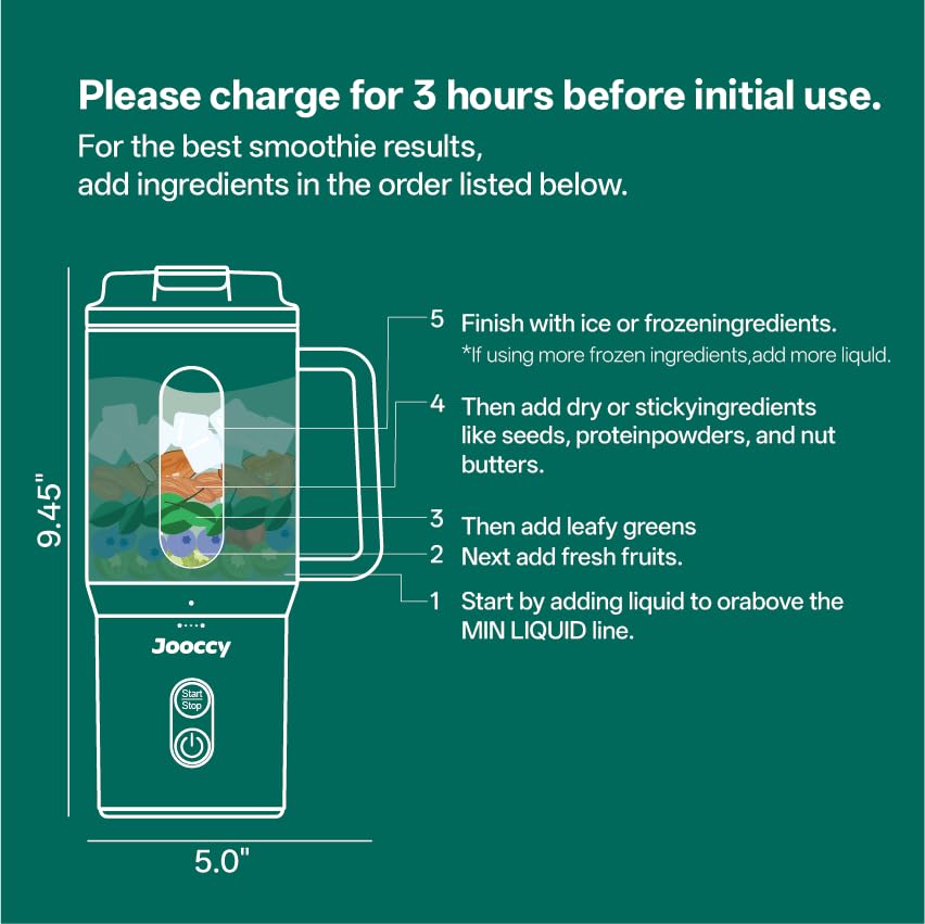 Jooccy IPX6 self-cleaning cycle simplifies cleanup after workouts.