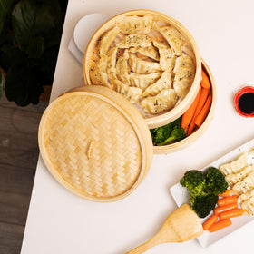 Joyce Chen 12-inch steamer in a kitchen setup
