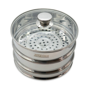 Joyce Chen steamer two-tier dumplings ready to steam for quick, healthy meals.