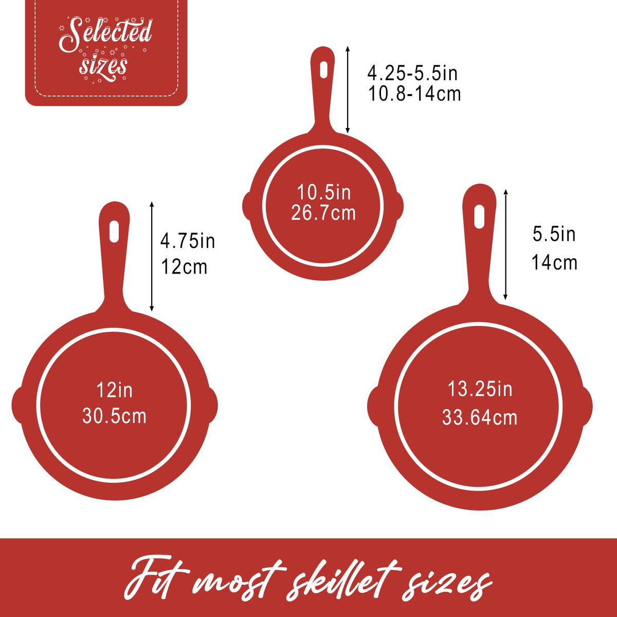 JoyHalo cast-iron pan handle in-use with a firm grip.