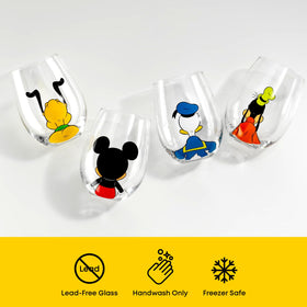 JoyJolt Goofy glass, stemless and easy to hold for daily sipping.