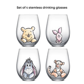 JoyJolt Winnie the Pooh Exploring a Classic 19oz glass adds whimsy to tea or water.