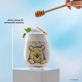 JoyJolt Winnie the Pooh Exploring a Classic 19oz glass ships securely as a gift.