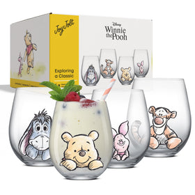JoyJolt Winnie the Pooh Exploring a Classic 19oz glass is versatile for any drink.