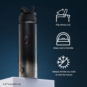 JoyJolt flip straw lid allows one-handed sipping on the go.