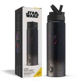 JoyJolt Darth Vader bottle front view highlights bold design for daily hydration.