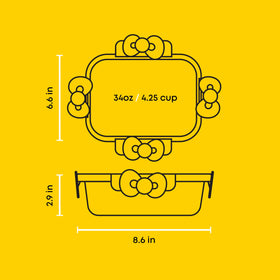Clear borosilicate glass shows contents clearly for quick meal planning.
