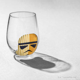 JoyJolt Star Wars Helmet Hues glass with weighted base for stability.