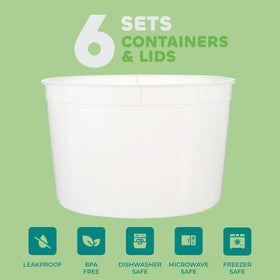 JoyServe six-pack containers for bulk prep and organized storage.