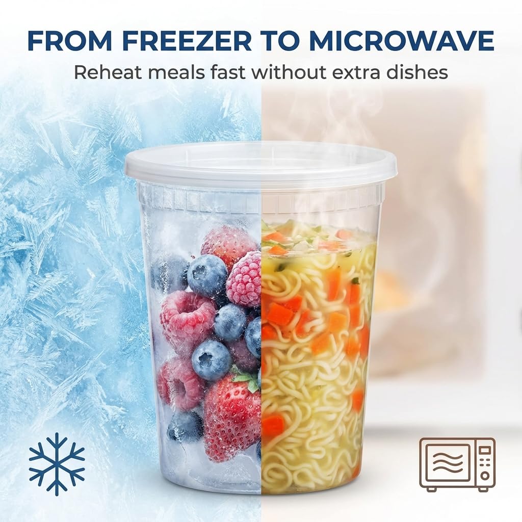 JoyServe stackable deli containers save fridge and cabinet space.