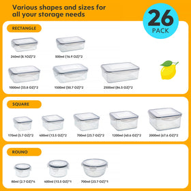 JSCARES rectangular large container for bulk storage and meal prep.