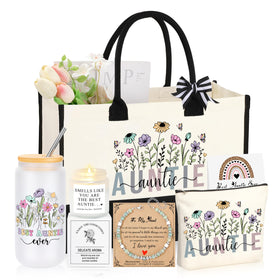 JTENGTOP Aunt Gift Basket 6-piece tote, ideal for daily errands and stylish gifting.