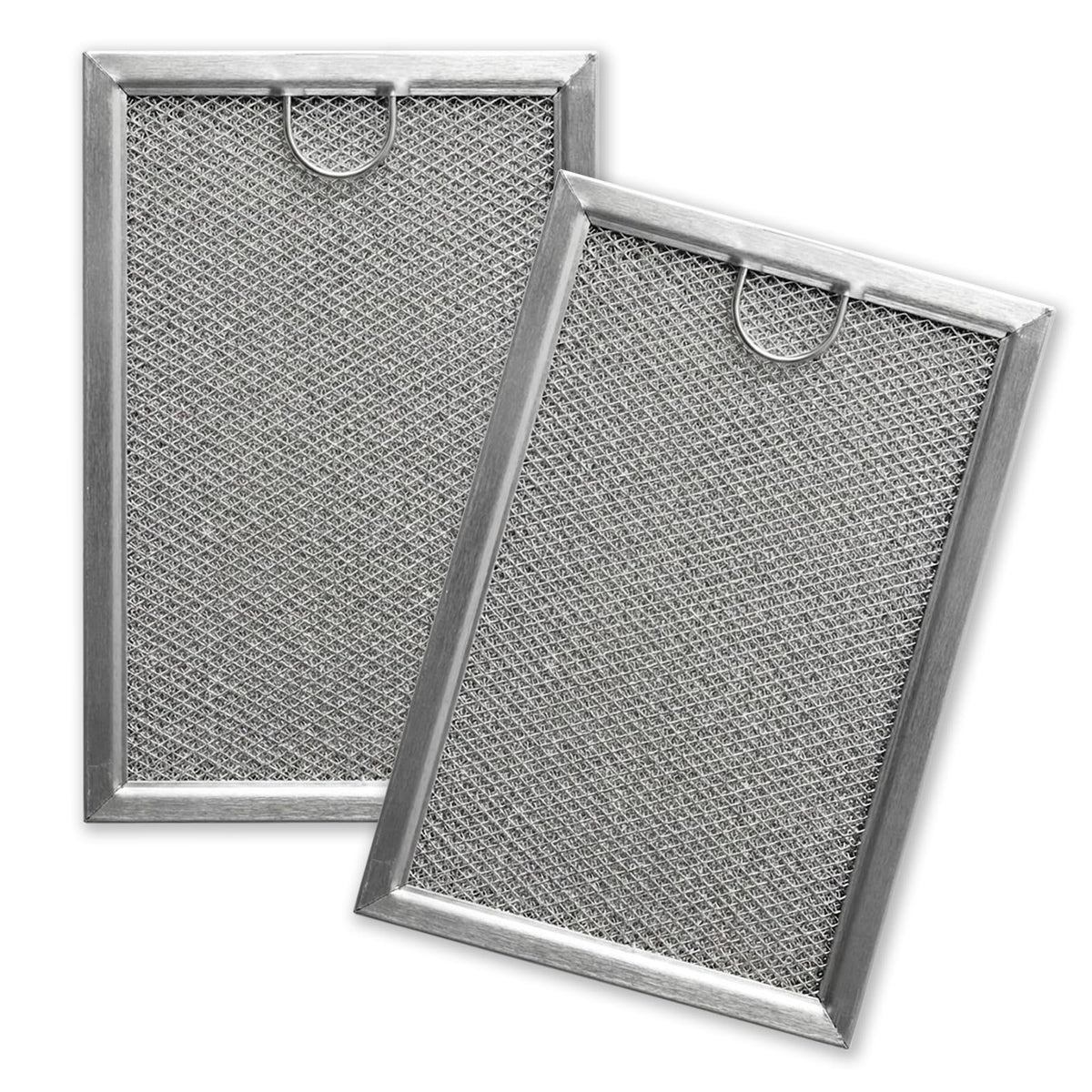 JUDAOLE GE microwave grease filter 2-pack front view, captures grease for improved airflow