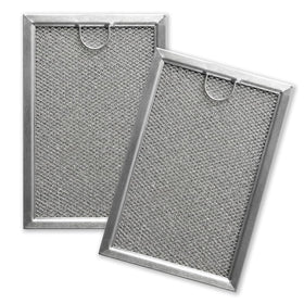JUDAOLE GE microwave grease filter 2-pack front view, captures grease for improved airflow