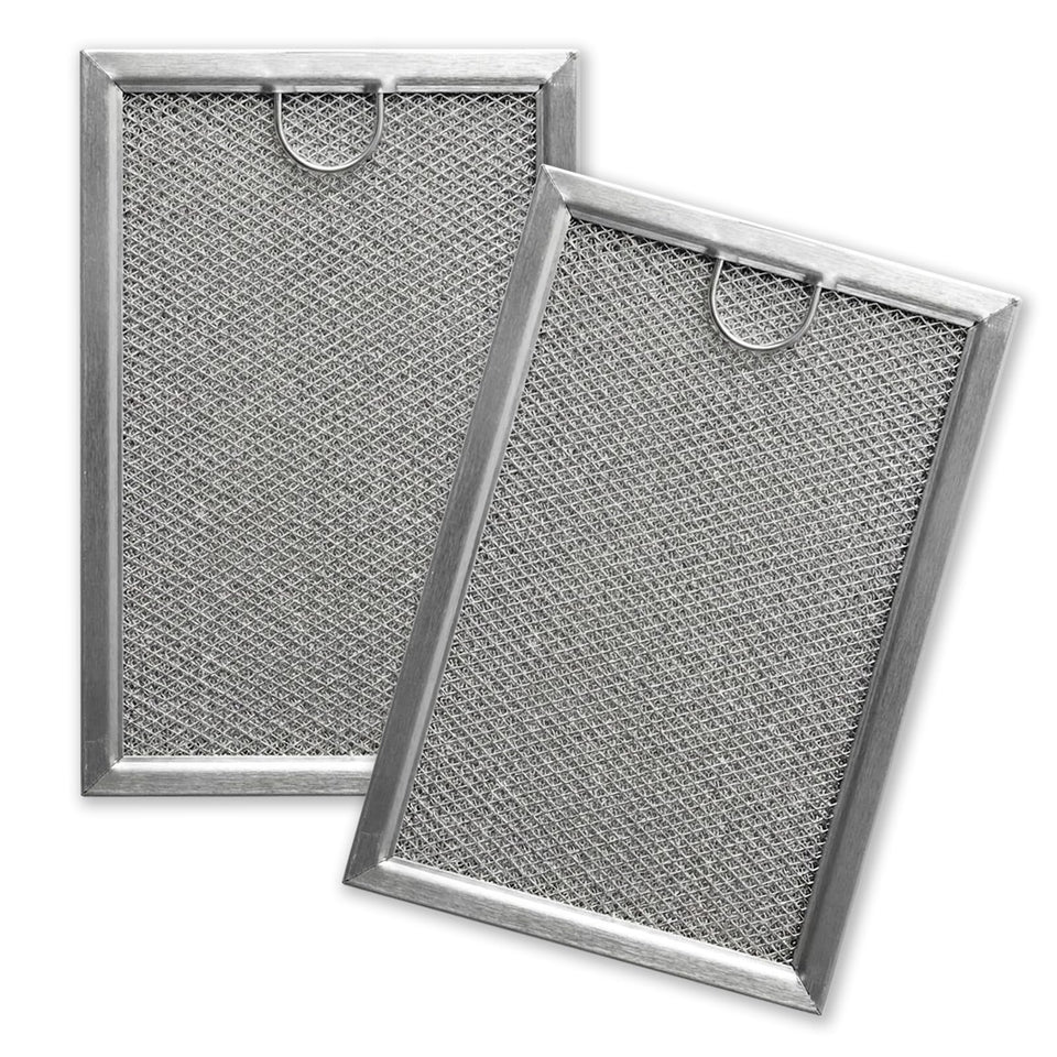 JUDAOLE GE microwave grease filter 2-pack front view, captures grease for improved airflow