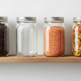 BPA-free Jumterlee glass jars designed for long term kitchen use
