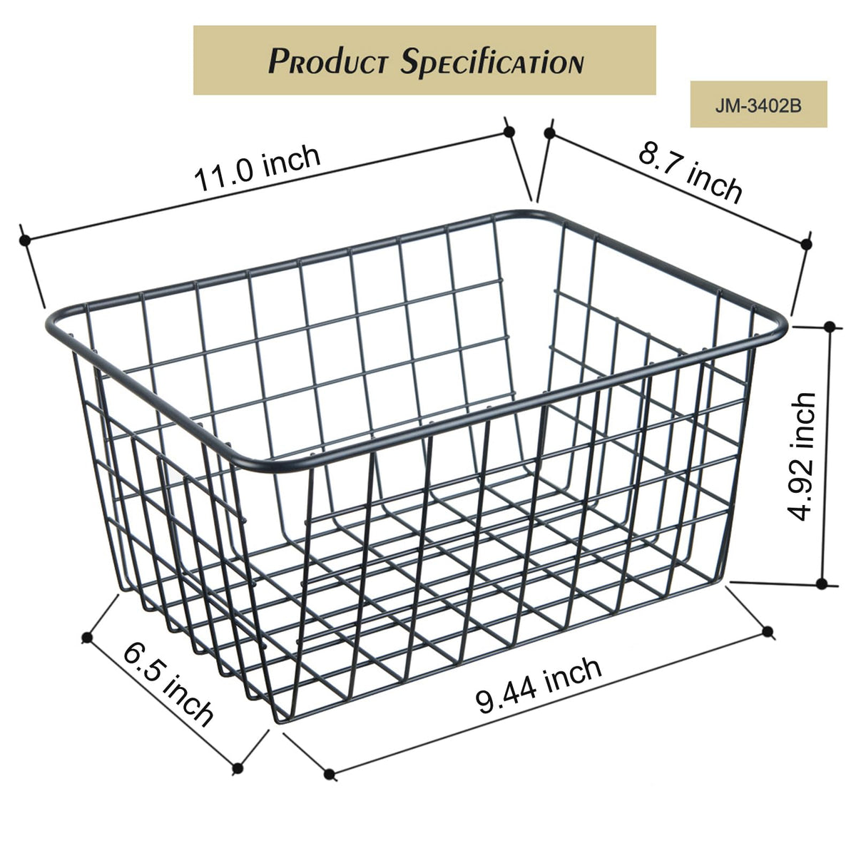 JUNCHU CHERRY stackable multiuse wire basket simplifies small-space storage